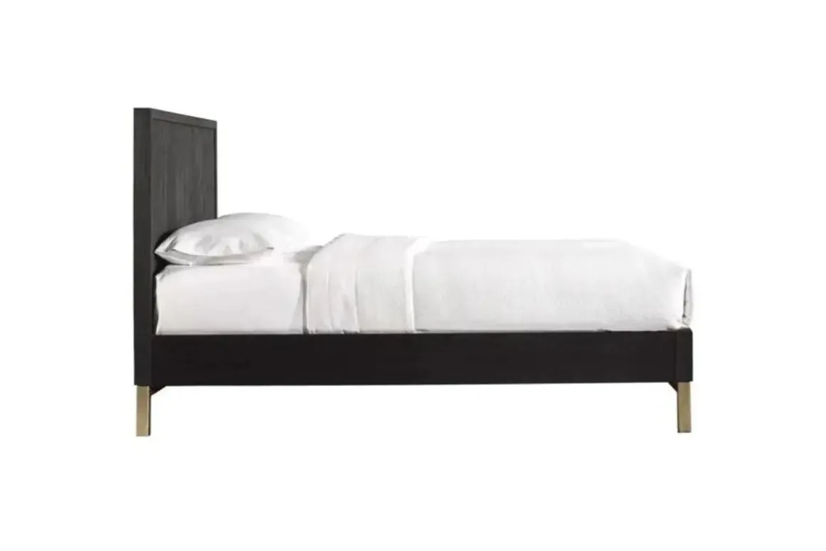 Kentfield Platform Bed In Black Drifted Oak, Full