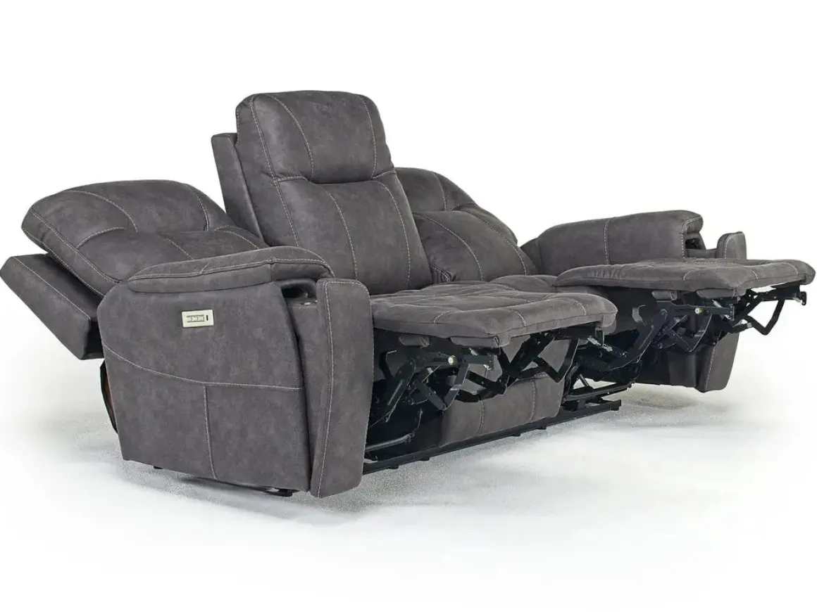 Kingston 3 Power Sofa & Console Loveseat In Ocean Blue