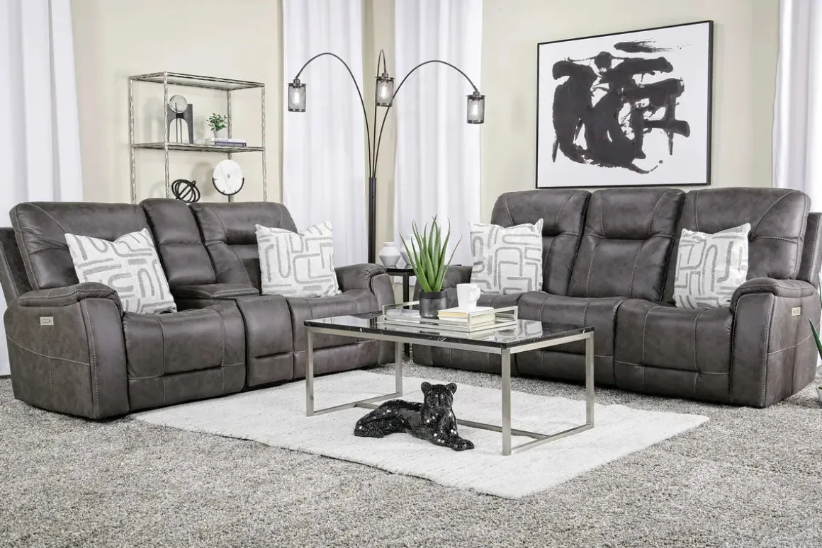 Kingston 3 Power Theater Console Loveseat W/ Immersive Sound In Canyon Ocean