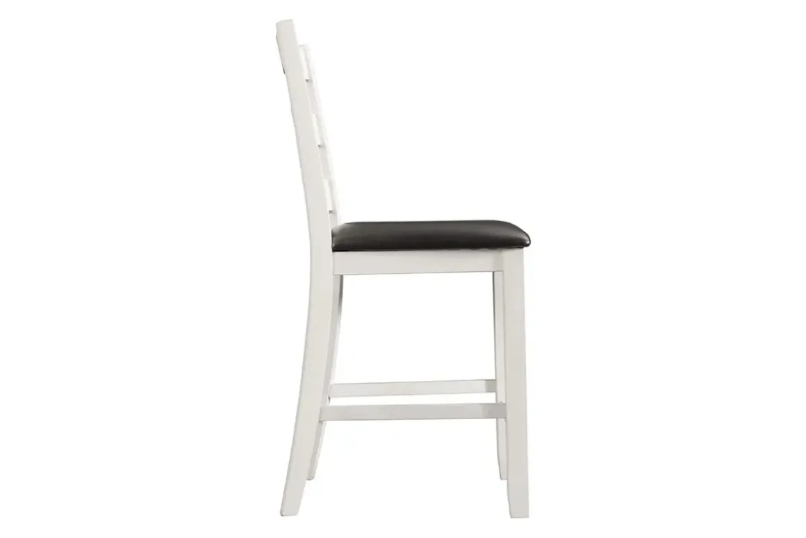 Kona Square Counter Height Dining Table & 4 Stools In Gray