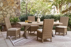 Laguna Heights Outdoor Dining Table & 4 Chairs In Beige