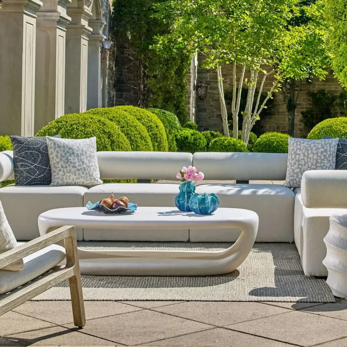 Leyton Outdoor Coffee Table In White