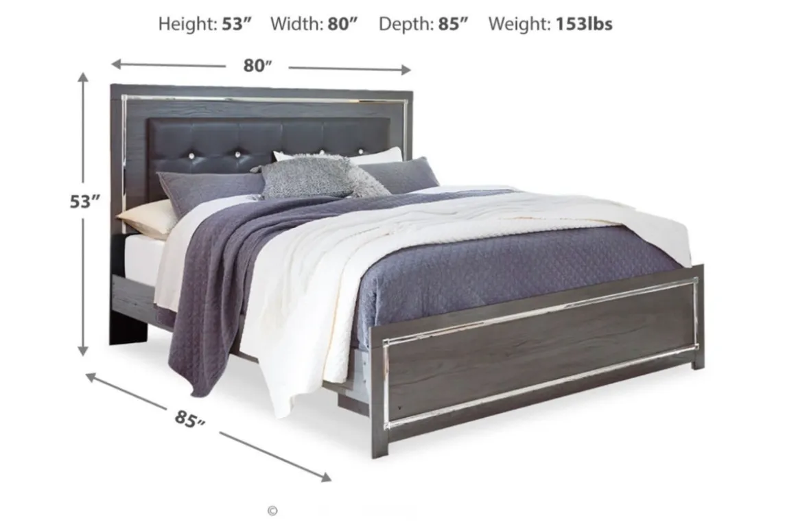 Lodanna Panel Bed In Gray, Full