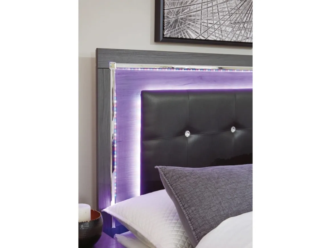 Lodanna Panel Bed W/ Storage In Gray, Full