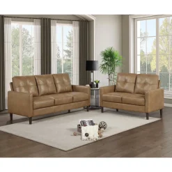 Lois Sofa In Camel Brown
