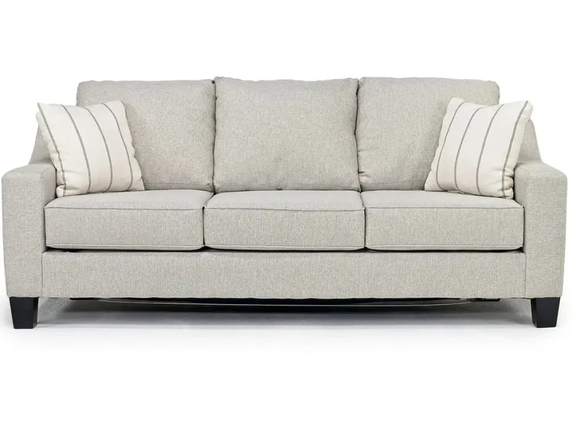 Lucy Queen Sleeper Sofa W/ Mattress In Splash Charcoal