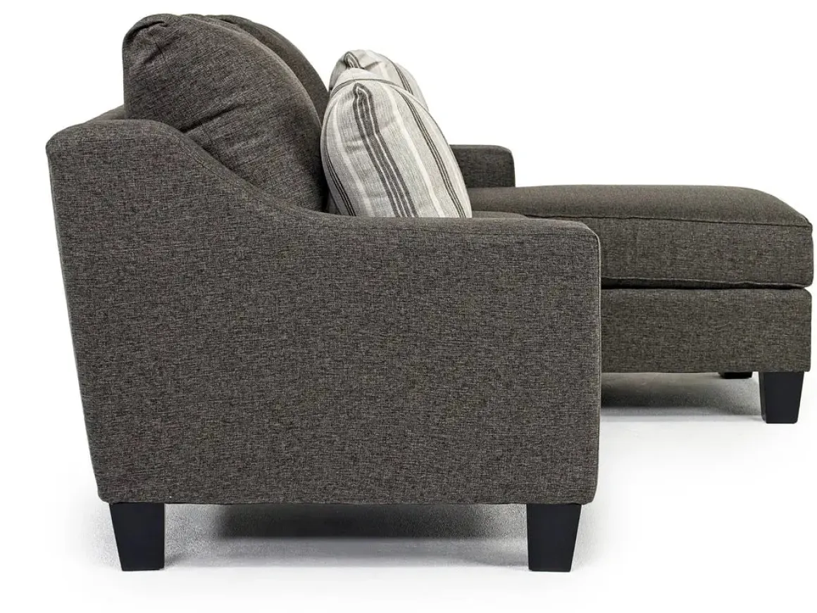 Lucy Reversible Sofa Chaise In Splash Charcoal