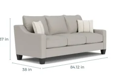 Lucy Sofa & Loveseat In Splash Linen