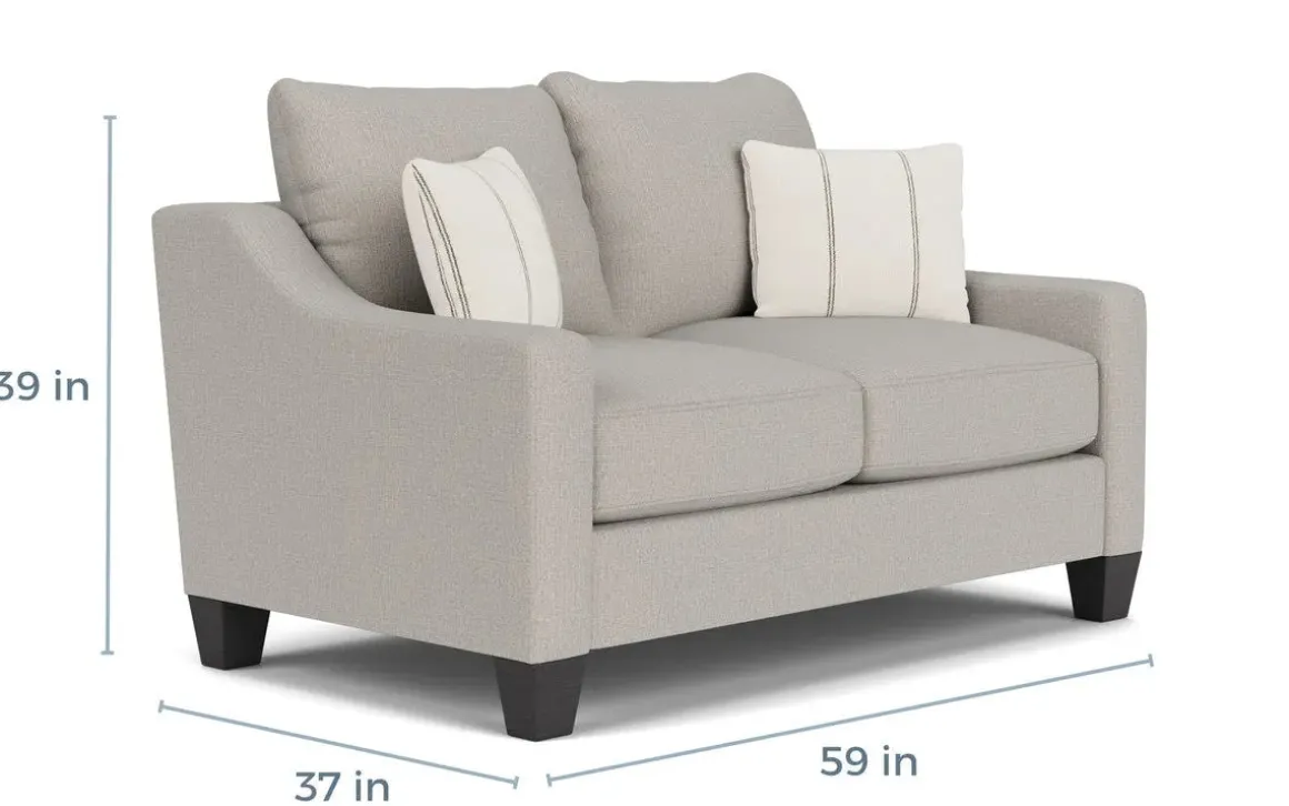 Lucy Sofa & Loveseat In Splash Linen