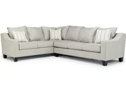 Lucy Tux Queen Sleeper Sectional W/ Mattress In Splash Charcoal, Left Facing