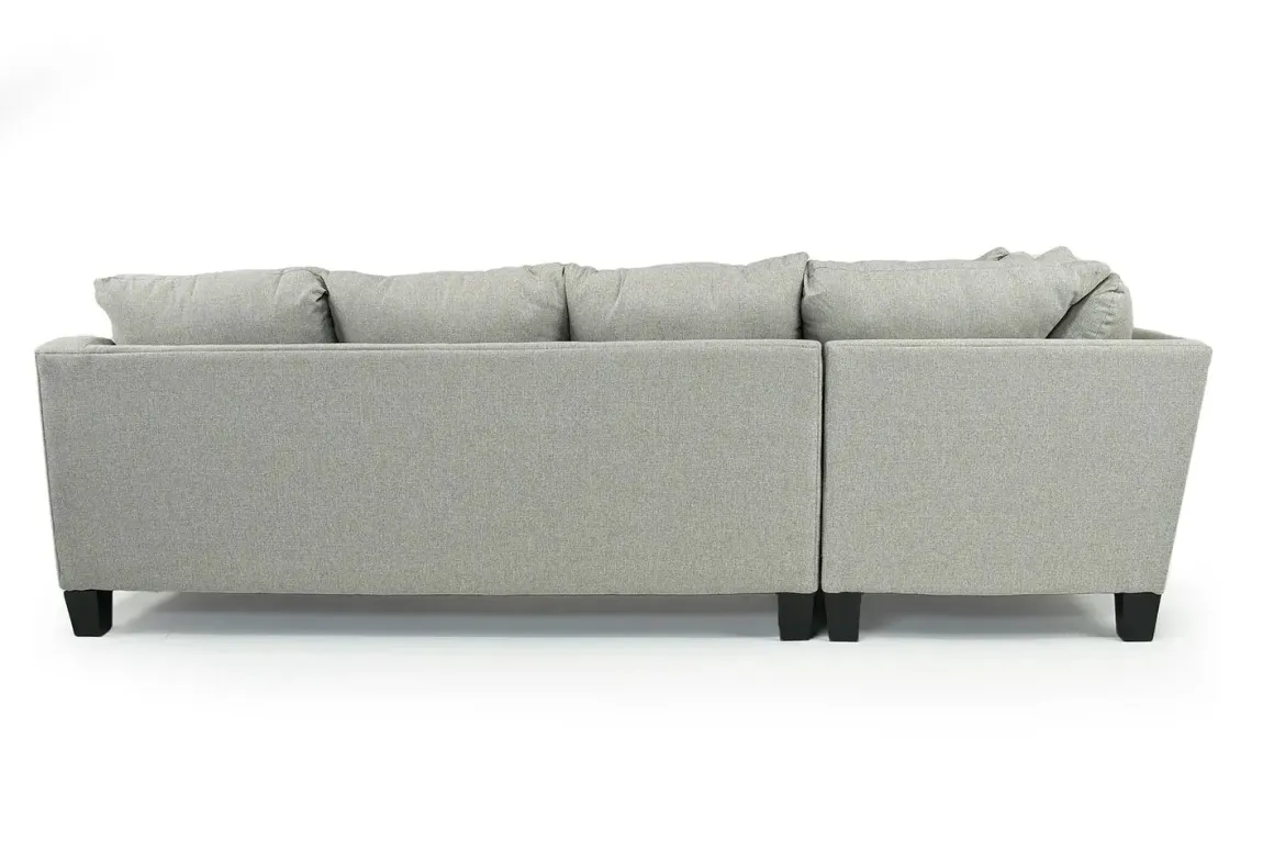 Lucy Tux Sofa Chaise Sectional In Splash Linen, Right Facing