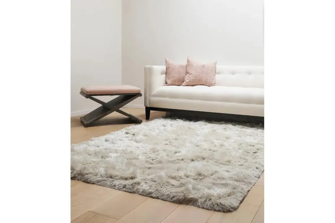 Luxe Shag Cloud Rug In Ivory, 5’ X 8’