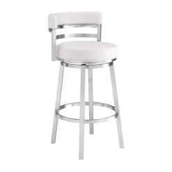 Madrid Swivel Barstool In Gray