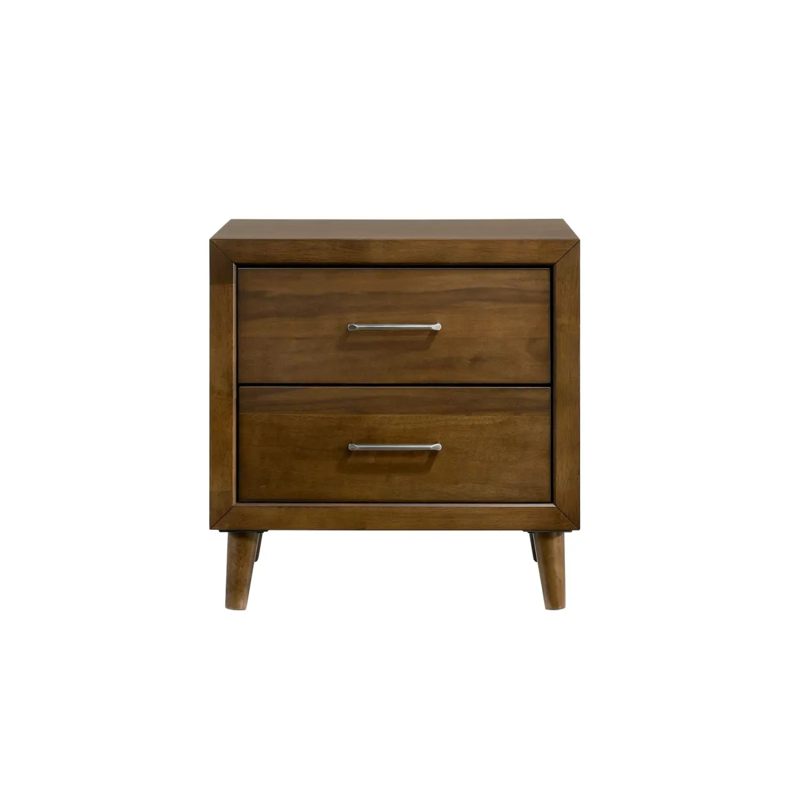 Malibu Panel Bed, Dresser, Mirror & Nightstand In Walnut, Twin
