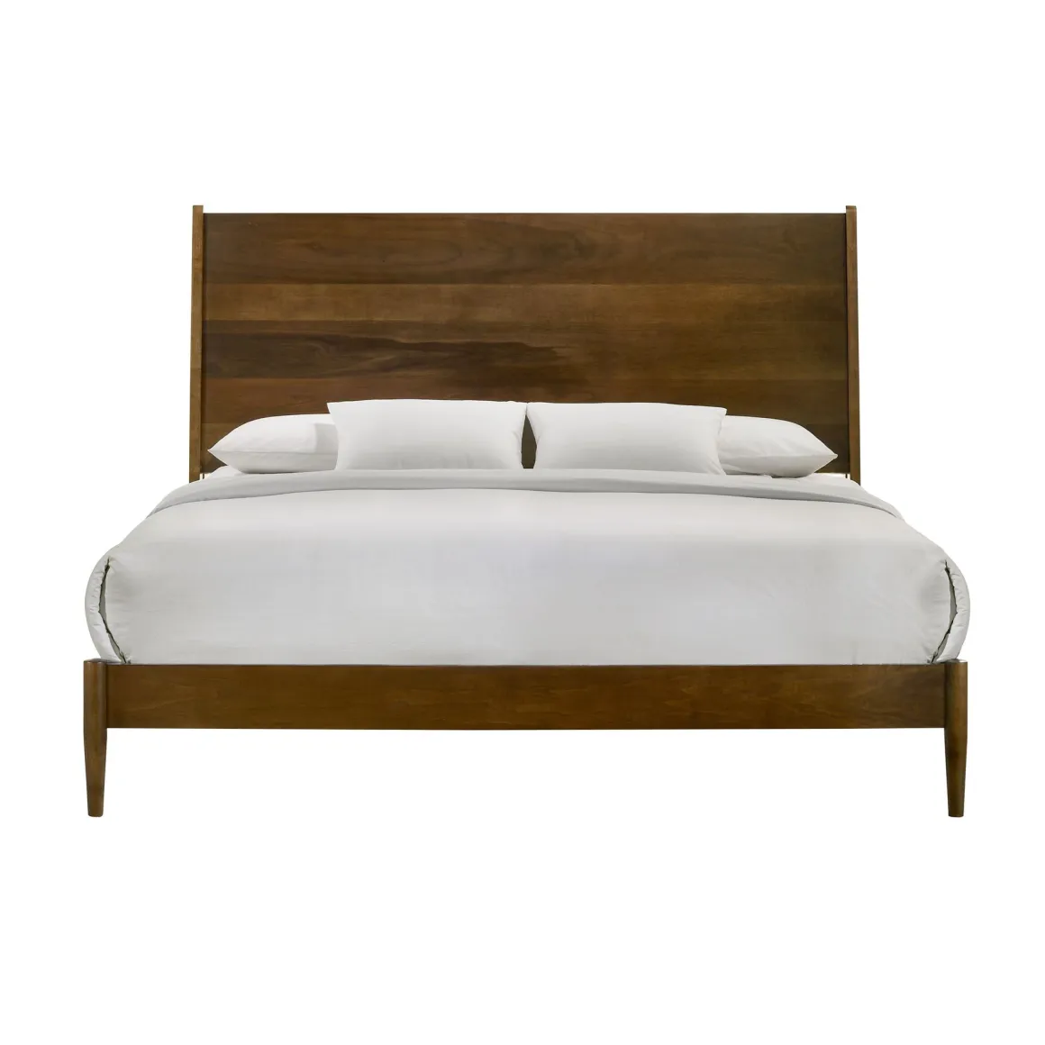 Malibu Panel Bed, Dresser, Mirror & Nightstand In Walnut, Twin
