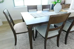 Mariana Dining Table & 6 Chairs In Vintage Mocha