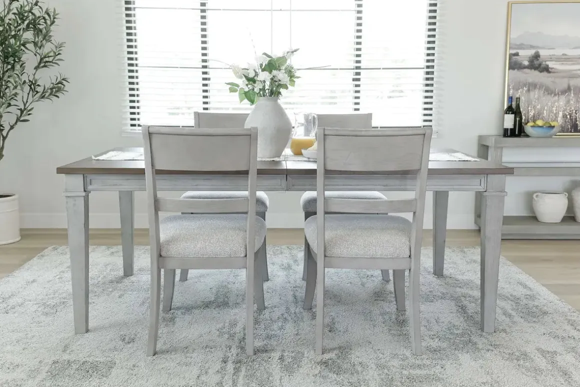 Mariana Dining Table & 4 Chairs In Vintage Mocha