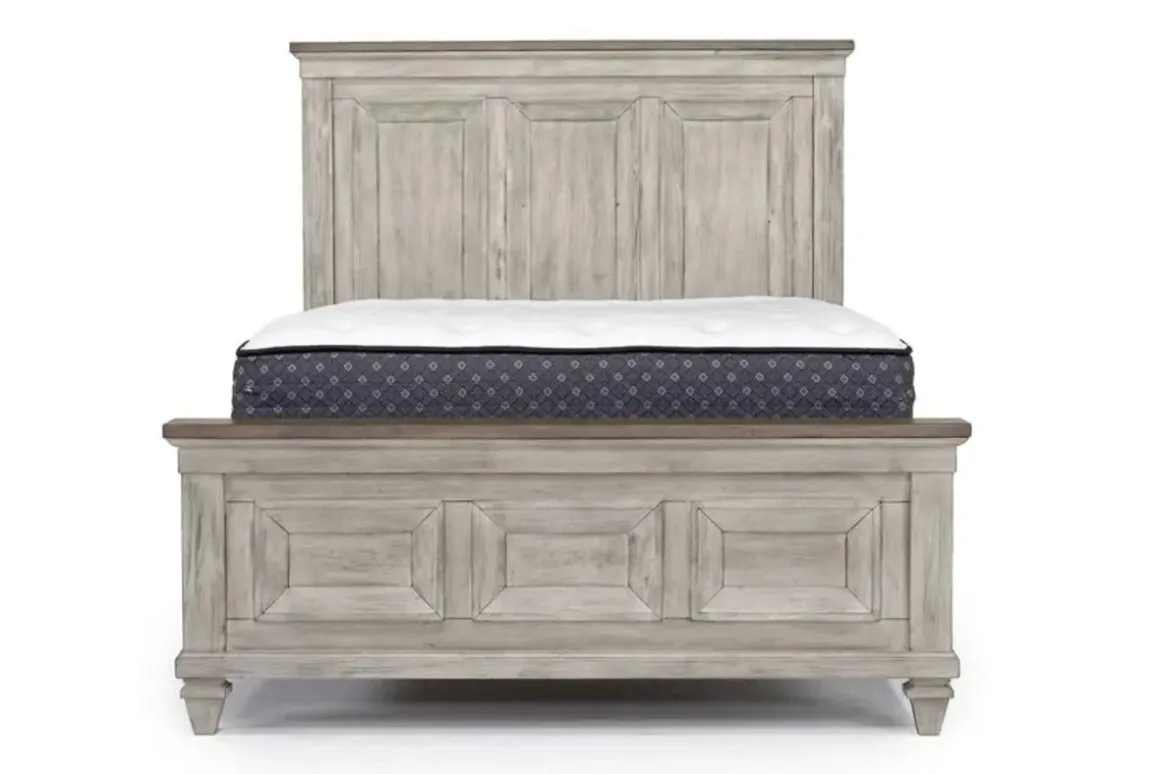 Mariana Panel Bed In Vintage Creme, Queen