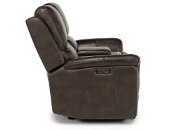 Martina 2 Power Loveseat In Dark Brown