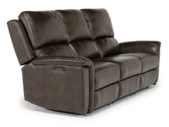 Martina 2 Power Sofa & Loveseat In Dark Brown