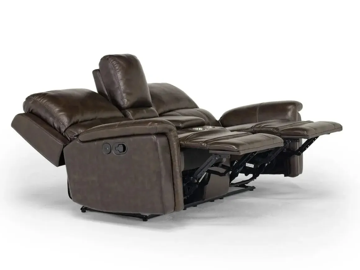Martina Reclining Loveseat In Dark Brown