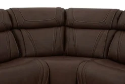 Max 6 Piece 2 Power Sectional In Aline Timber Leather
