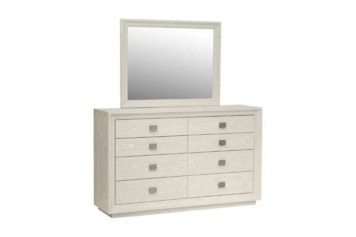Maxime Platform Bed, Dresser, Mirror & Nightstand In Sugar, Full