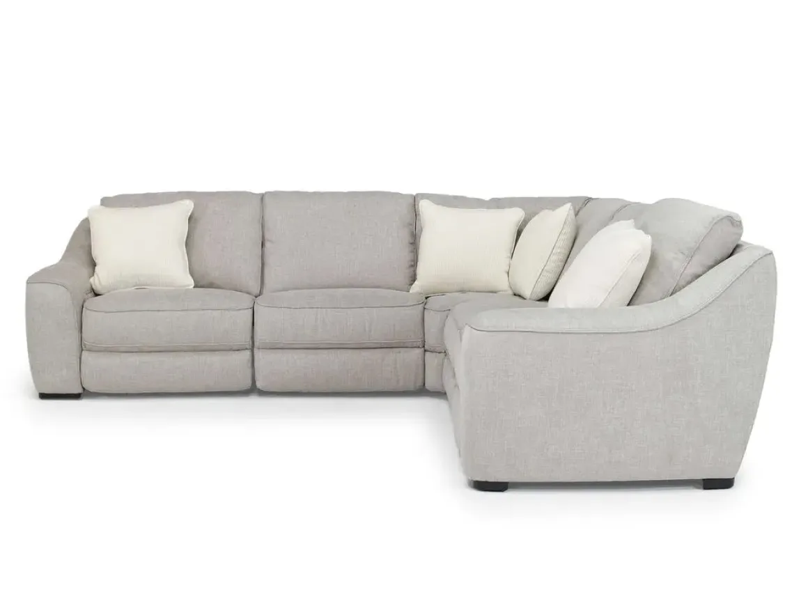 Mayflower 5 Piece 2 Power Sectional W/ 2 Power Armless Recliner In Ashland Sand