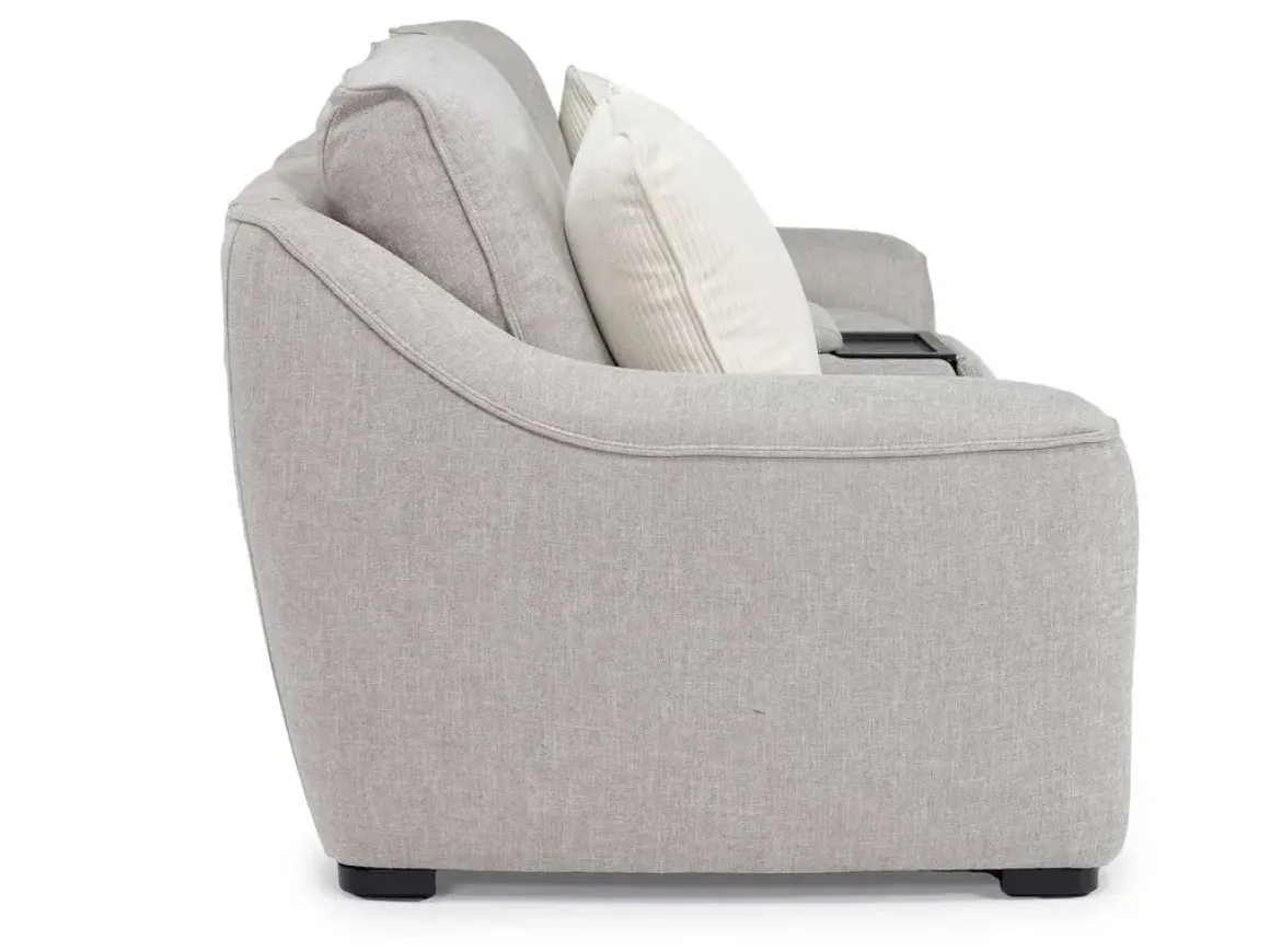 Mayflower 2 Power Audio Console Loveseat In Ashland Sand