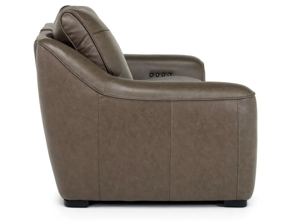 Mayflower 2 Power Loveseat In Seville Umber Leather