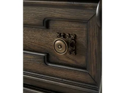 Maylee 2 Drawer Charging Nightstand In Dark Brown