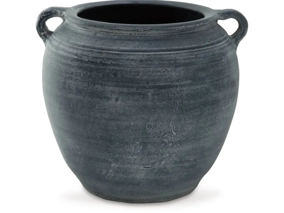 Meadie Tall Vase In Distressed White