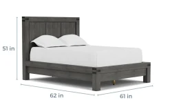Meadow Panel Bed W/ Storage In Brown, Full