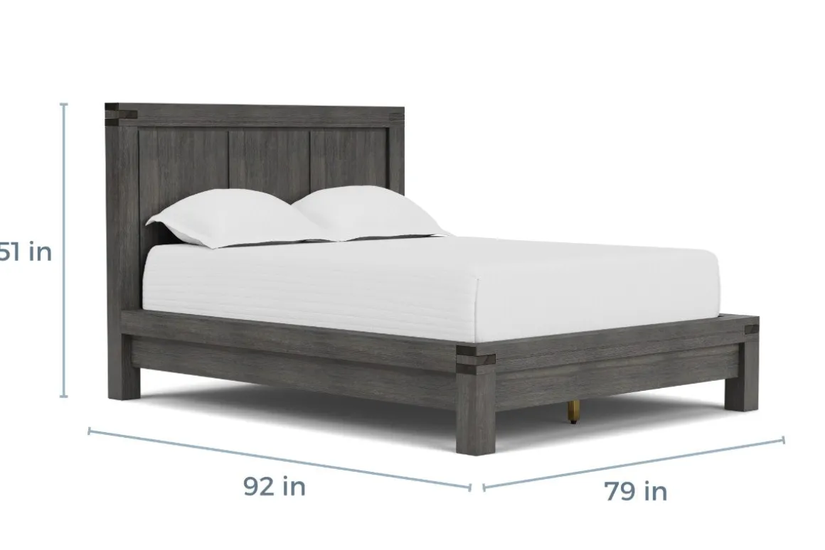 Meadow Panel Storage Bed, Dresser, Mirror & Nightstand In Gray, Full