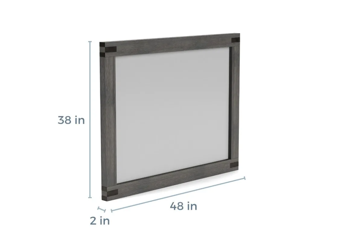 Meadow Panel Storage Bed, Dresser, Mirror & Nightstand In Gray, Full