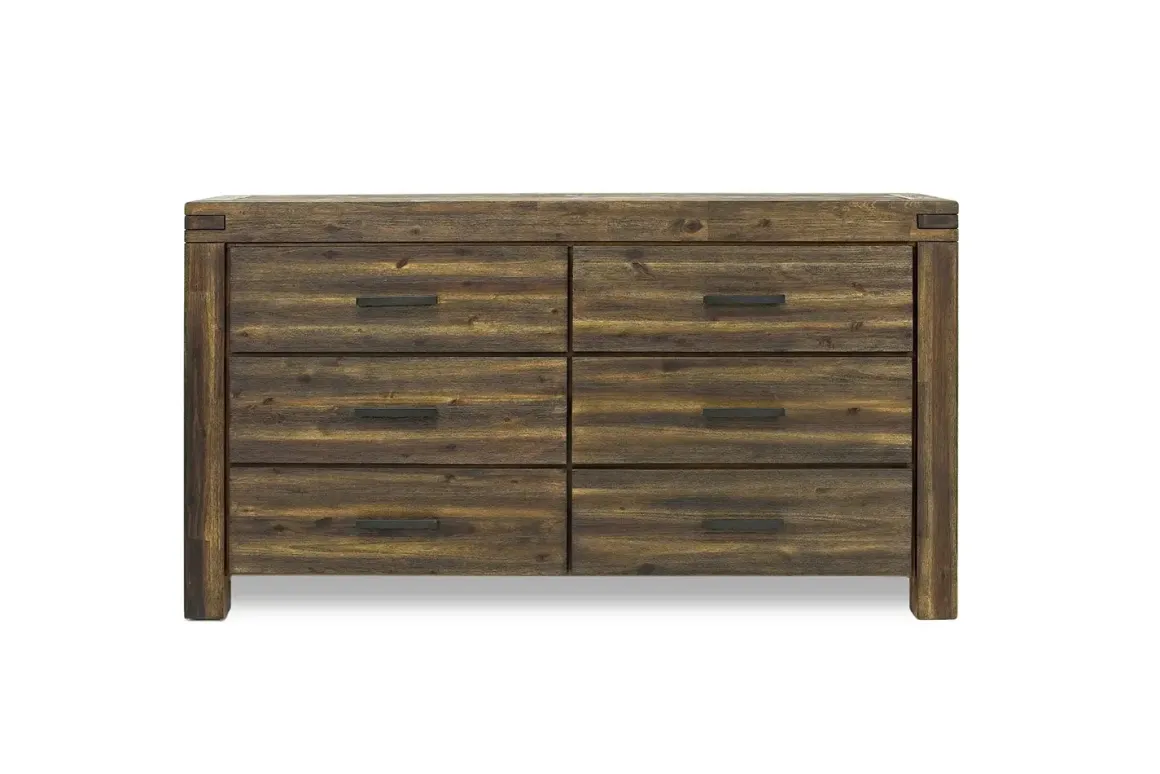 Meadow Panel Storage Bed, Dresser, Mirror & Nightstand In Gray, Full