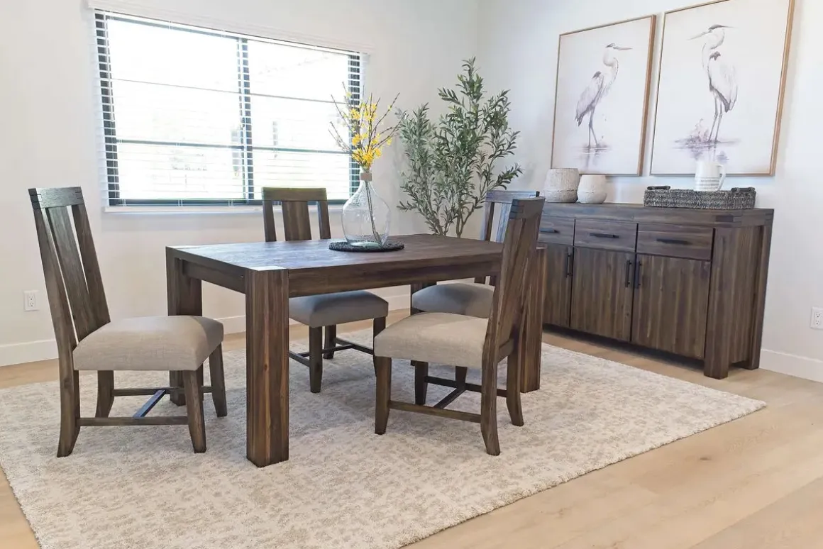Meadow Side Chair In Brown, Upholstered