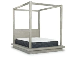 Melbourne Canopy Bed, Dresser, Mirror, Nightstand In Brown Mel, Queen