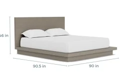 Melbourne Panel Bed In Mineral, Full