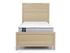 Merrifield Panel Bed, Dresser, Mirror & Nightstand In Pecan Sandy, Twin