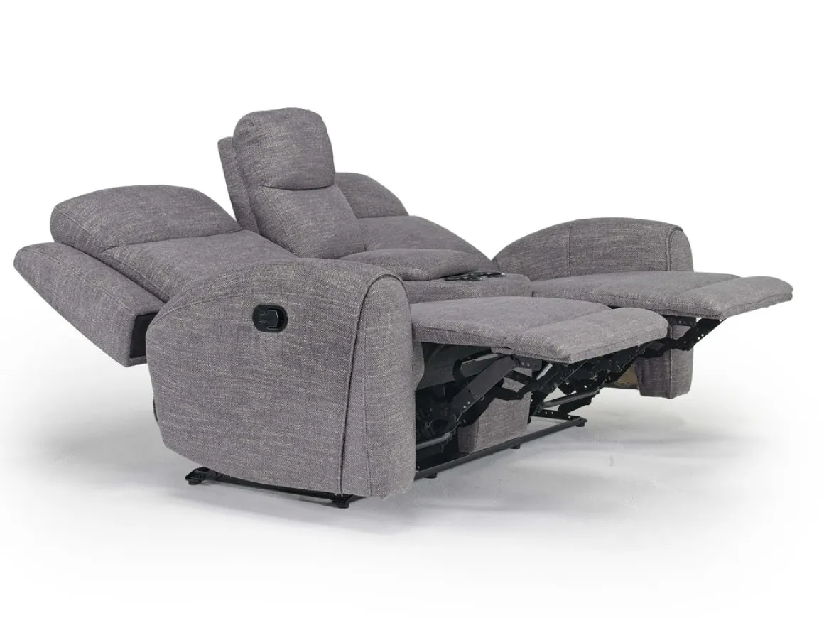 Mia Reclining Sofa & Console Loveseat In Gray