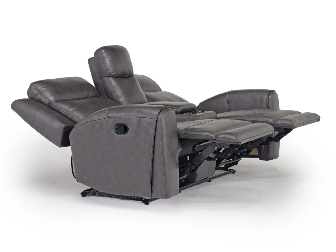 Mia Reclining Sofa & Console Loveseat In Gray