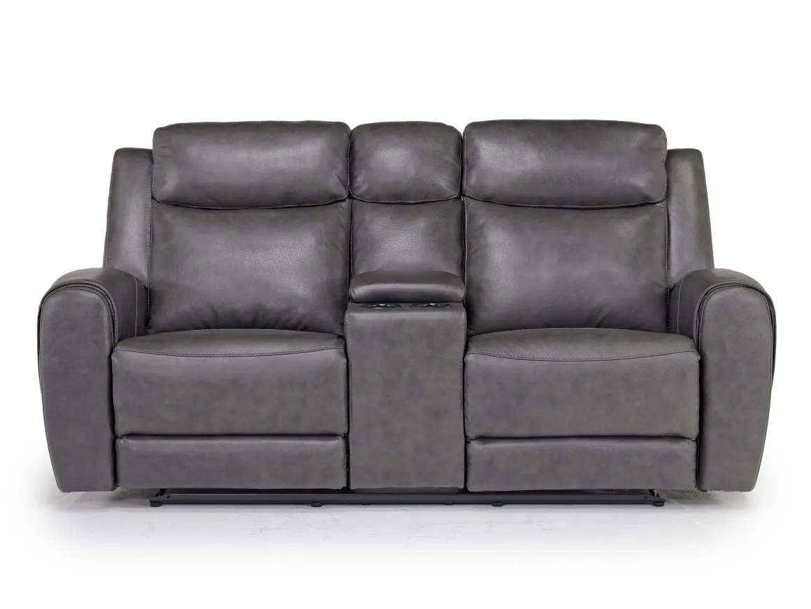 Mia Reclining Sofa & Console Loveseat In Gray