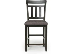 Miami Adjustable Dining Table, 4 Stools & Bench In Gray