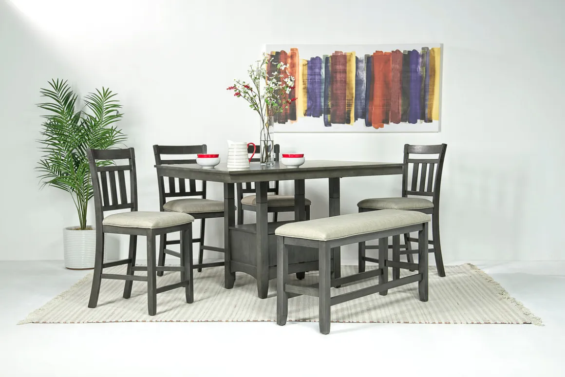 Miami Counter Height Stool In Gray