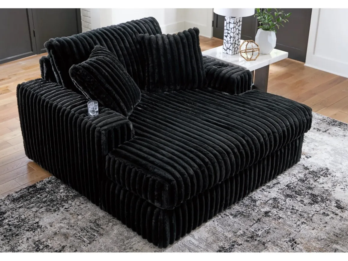 Midnight Madness Chaise In Onyx
