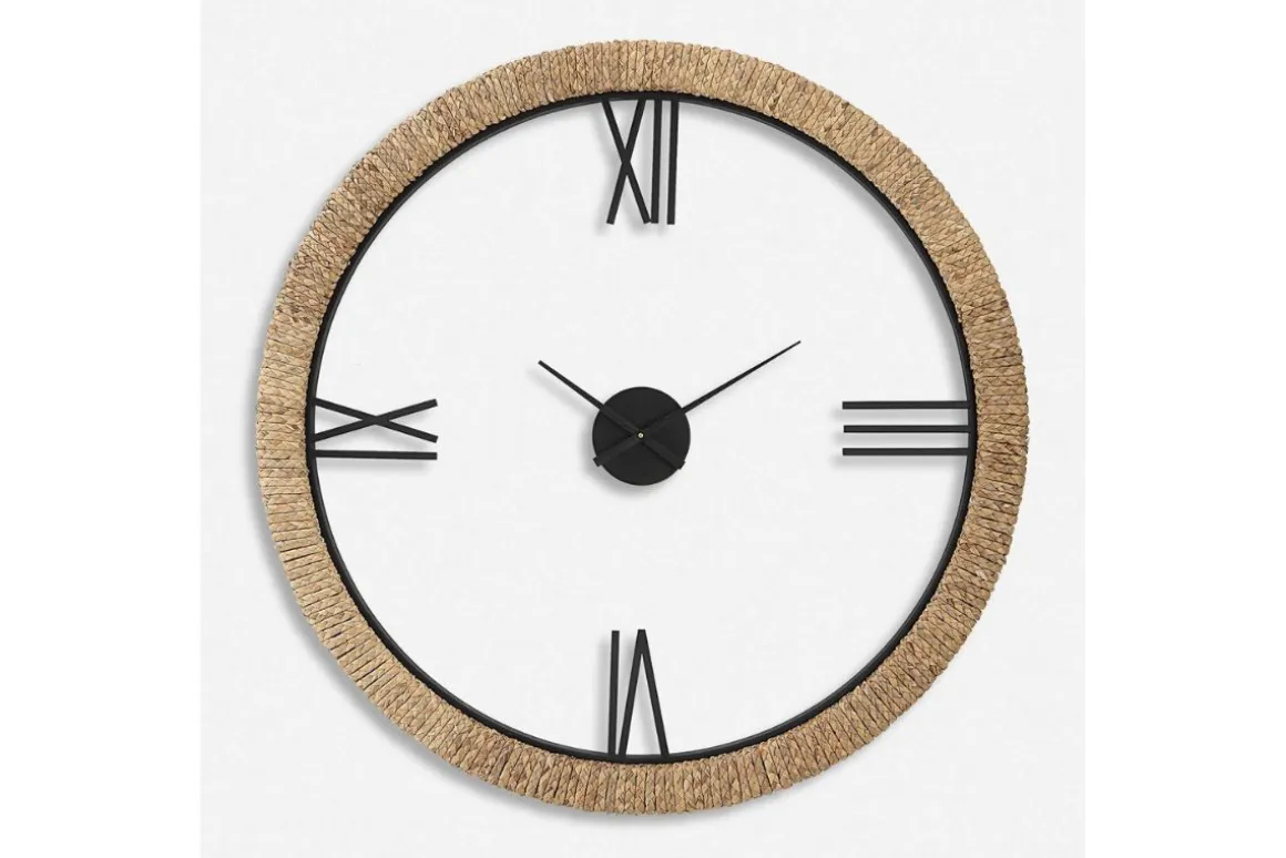 Montecito Wall Clock In Brown