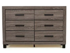 Naialyn Bookcase Bed, Dresser, Mirror & Nightstand In Gray, Full