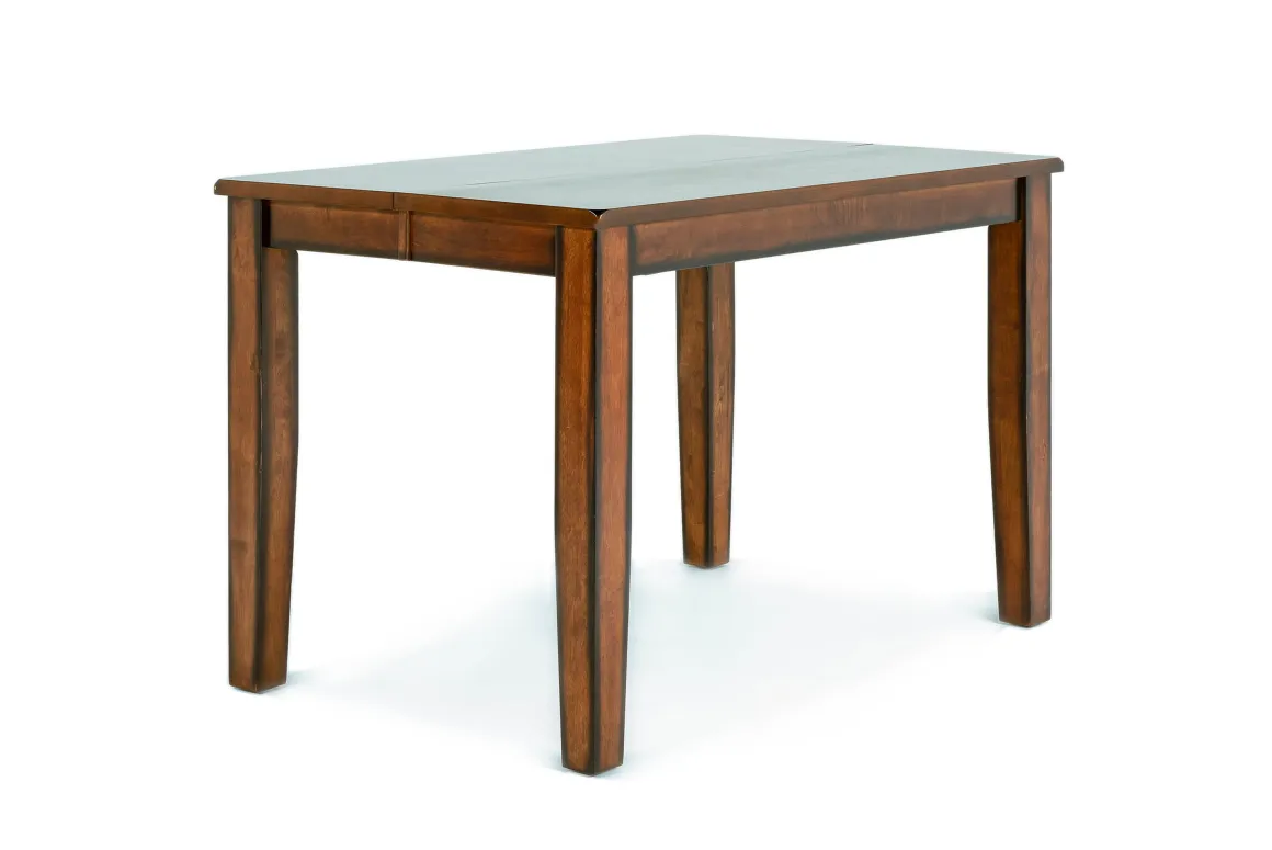 Napa Counter Height Extendable Dining Table, 4 Stools & Bench In Brown