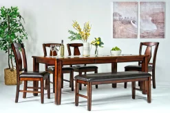 Napa Dining Bench In Brown